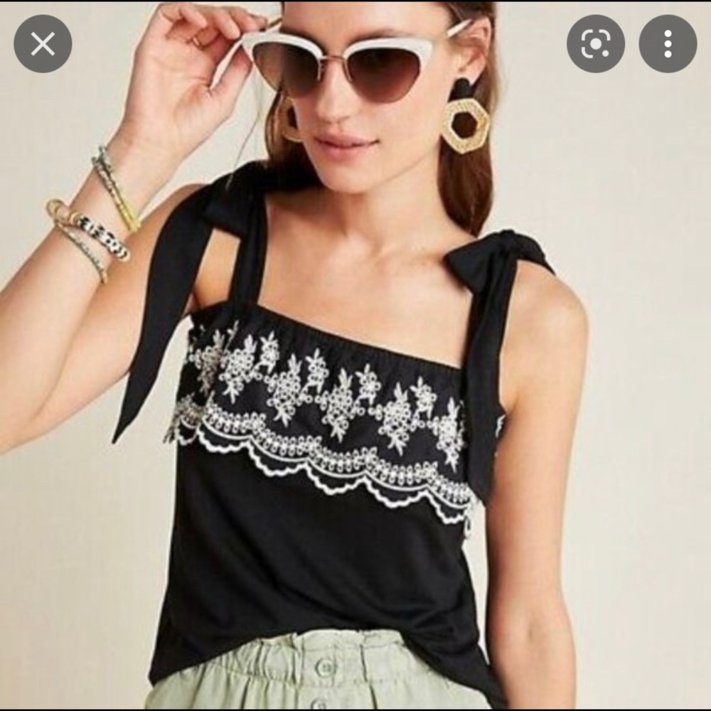 Anthropologie Reath & Wren Embroidered Tank Top